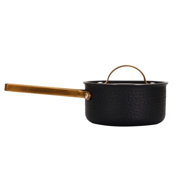 Vargen & Thor Casserole martelée noire avec couvercle Arvet Viggo, 1 L