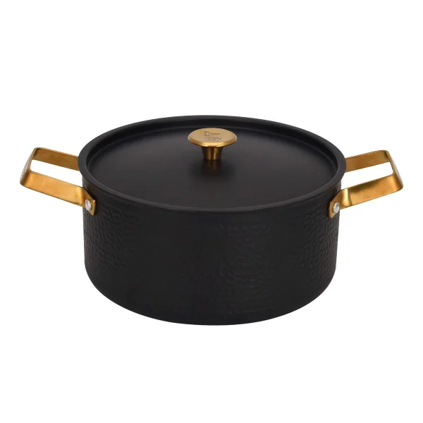 Vargen & Thor Cocotte martelée noire avec couvercle Arvet Mio, 4 L