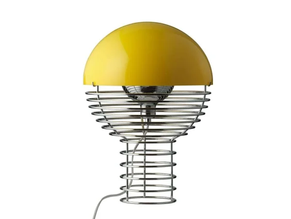 Verpan - Wire Lampe de Table Ø30 Chrome/Yellow