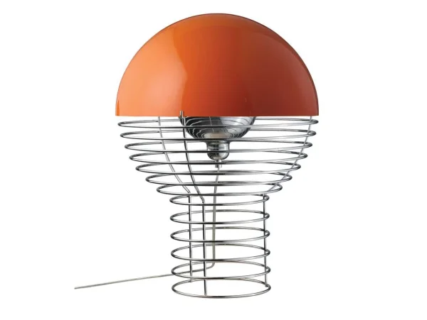 Verpan - Wire Lampe de Table Ø40 Chrome/Orange