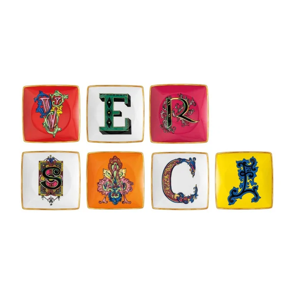 Versace Set de 7 assiettes 12 cm Versace Holiday Alphabet Versace