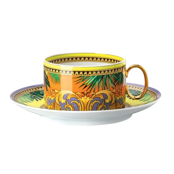 Versace Tasse avec soucoupe Versace Jungle Animalier Multi