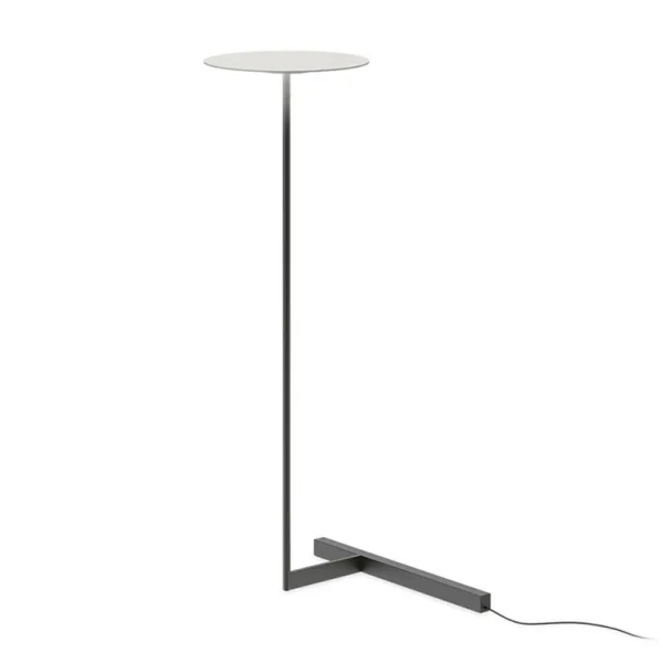 Vibia - Lampe sur pied LED plate 96 cm gris L1, à intensité variable