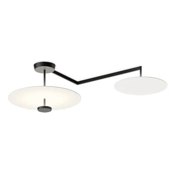 Vibia - Plafonnier LED plat à 3 lampes Ø 55 cm blanc