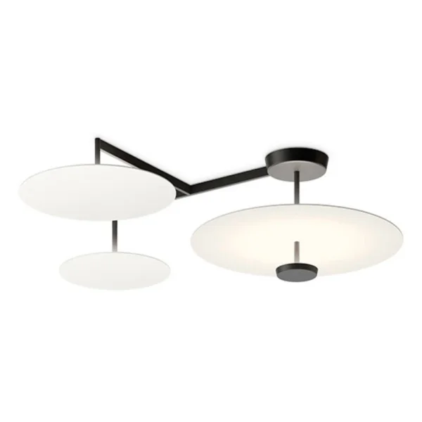 Vibia - Plafonnier LED plat à 4 lampes Ø 55 cm blanc