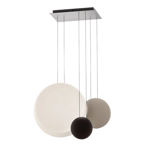 Vibia - Suspension LED Cosmos, gris clair, 65 cm