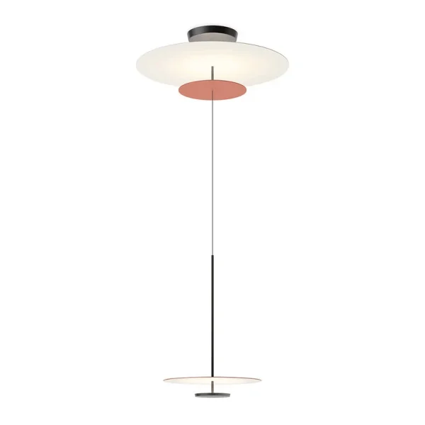 Vibia - Suspension LED plate à 3 lampes Ø 90 cm terracotta