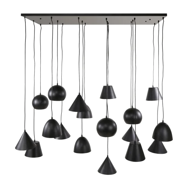 Vico 18L XXL - lampe suspendue - 145 x 60 x 150 cm - noir
