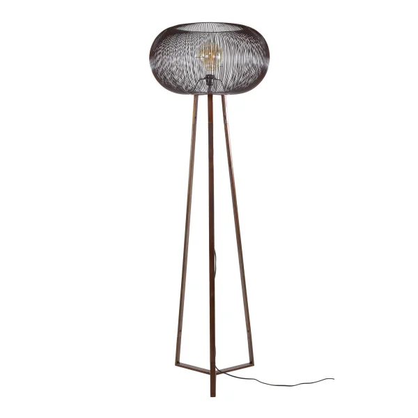Vico 3 Leg Copper Twist - lampadaire - 170 cm - cuivre
