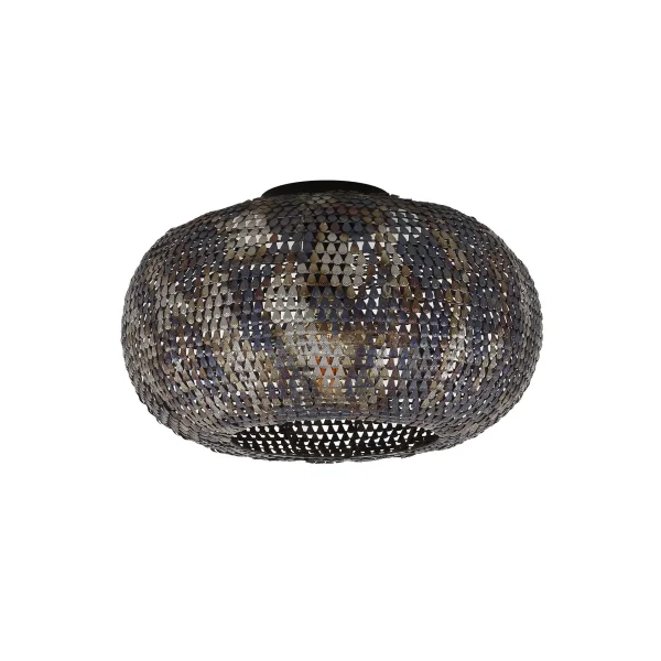 Vico Armor - plafonnier - Ø 40 x 20 cm - noir brun