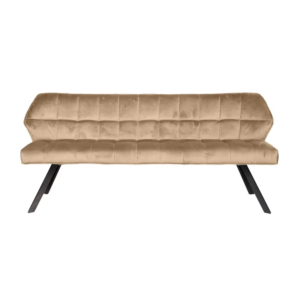 Vico - banc de salle à manger - 180 x 59 x 84 cm - velours champagne
