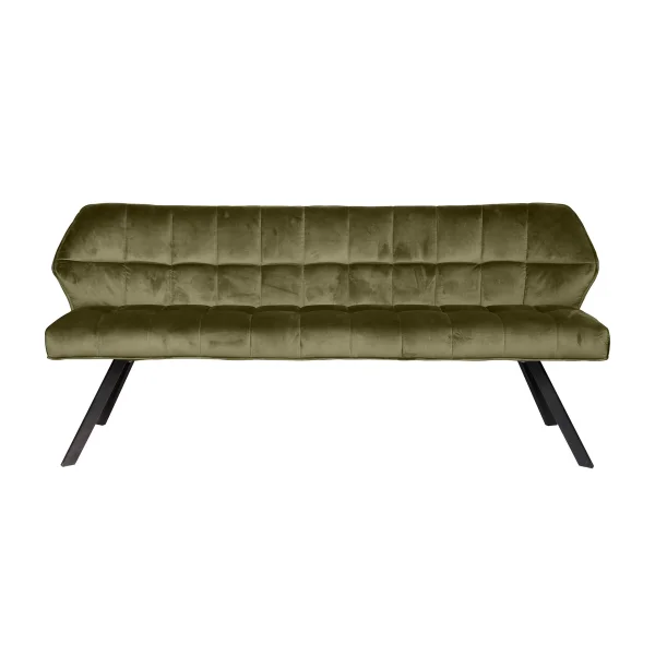 Vico - banc de salle à manger - 180 x 59 x 84 cm - velours vert