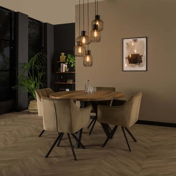 Vico Bars 5L - lampe suspendue - Ø 47 x 180 cm - anthracite