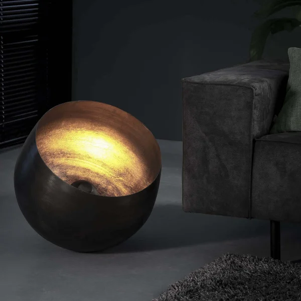 Vico Basket - lampadaire - Ø 46 x 46 cm - nickel noir
