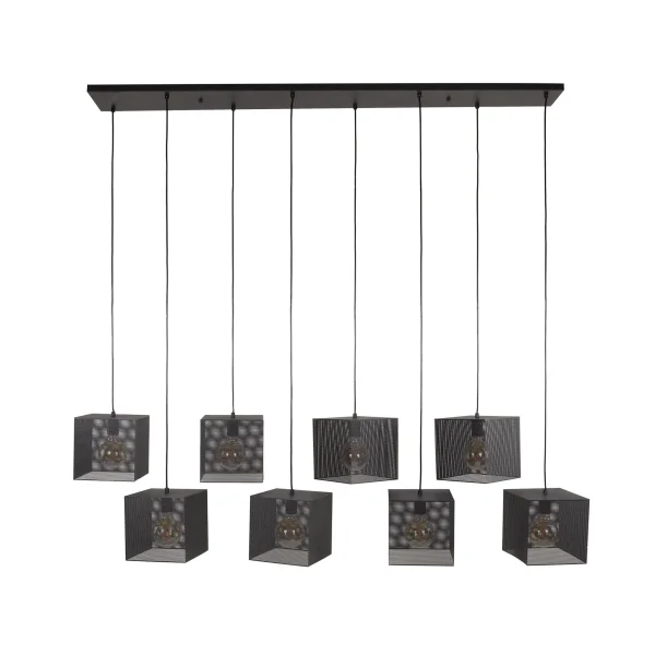 Vico Block Mesh - lampe suspendue - 160 x 30 x 150 cm - noir