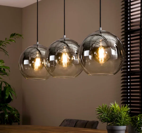 Vico Bubble Shade - lampe suspendue - 115 x 30 x 150 cm - verre fumé