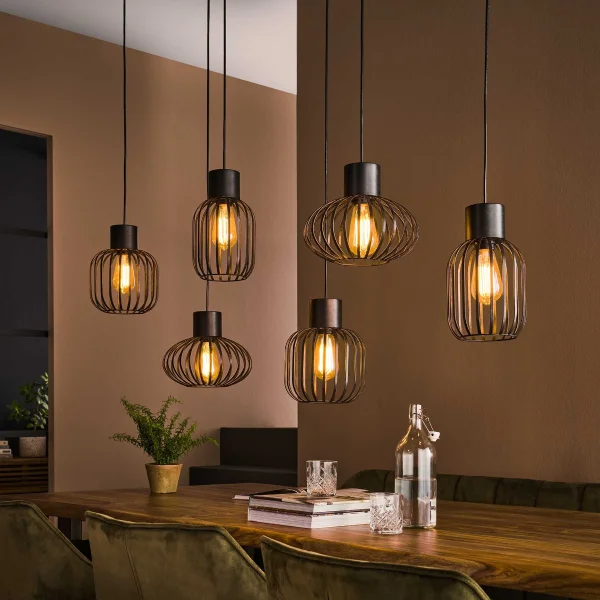Vico Cage 6L - lampe suspendue - 160 x 28 x 150 cm - anthracite