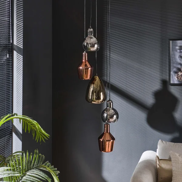 Vico Circ Tricolor 5L - lampe suspendue - Ø 40 x 180 cm - artic black