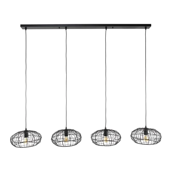 Vico Connect XL - lampe suspendue - 170 x 34 x 150 cm - noir brun