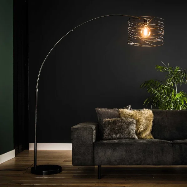 Vico Curl - lampadaire - 170 x 192 cm - anthracite