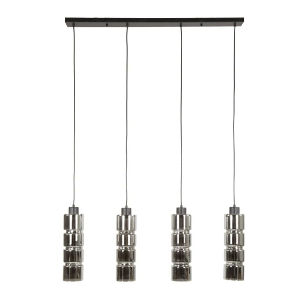 Vico Cylinder Glass - lampe suspendue - 105 x 12 x 150 cm - noir