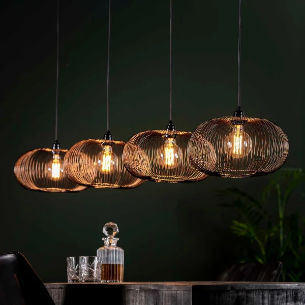 Vico Disk Wire - lampe suspendue - 170 x 35 x 150 cm - nickel noir