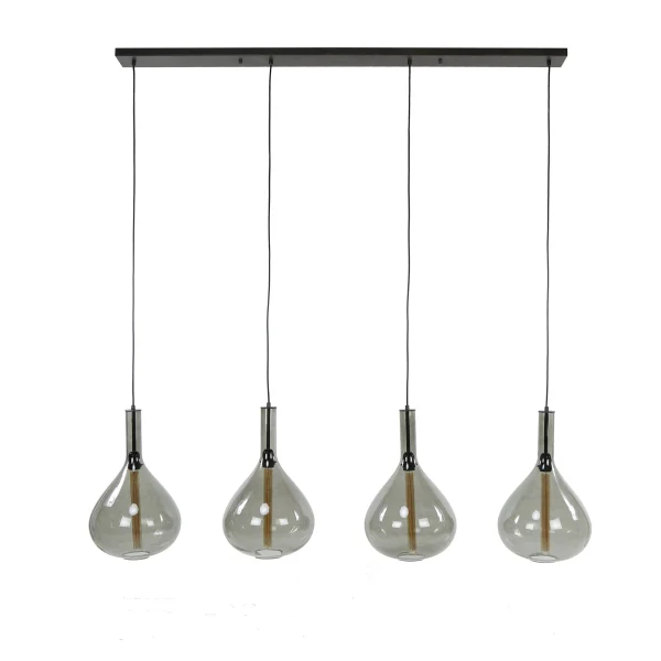 Vico Drop Glass - lampe suspendue - 164 x 30 x 150 cm - noir