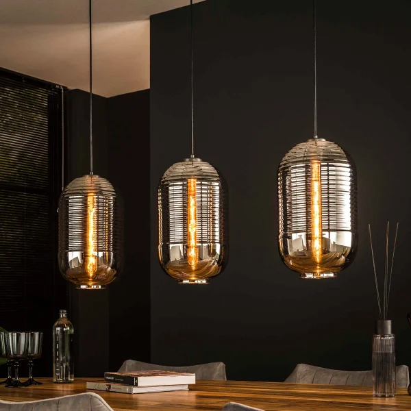 Vico Glazzy - lampe suspendue 3L - 105 x 9 x 150 cm - artic black