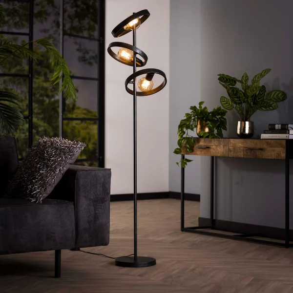 Vico Hover - lampadaire 3L - 40 x 40 x 155 cm - anthracite
