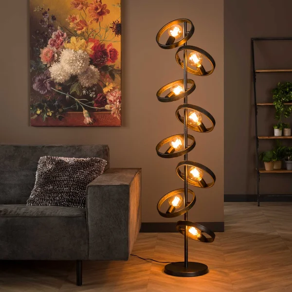 Vico Hover - lampadaire 8L - 26 x 42 x 162 cm - anthracite