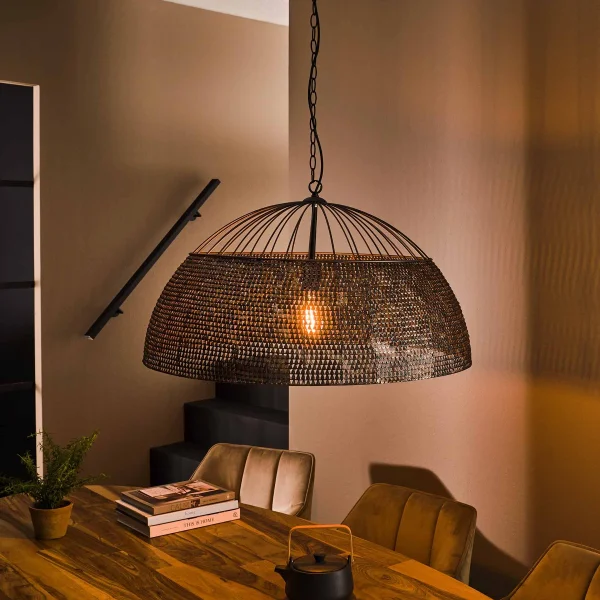 Vico Knight - lampe suspendue - Ø 80 x 150 cm - noir brun