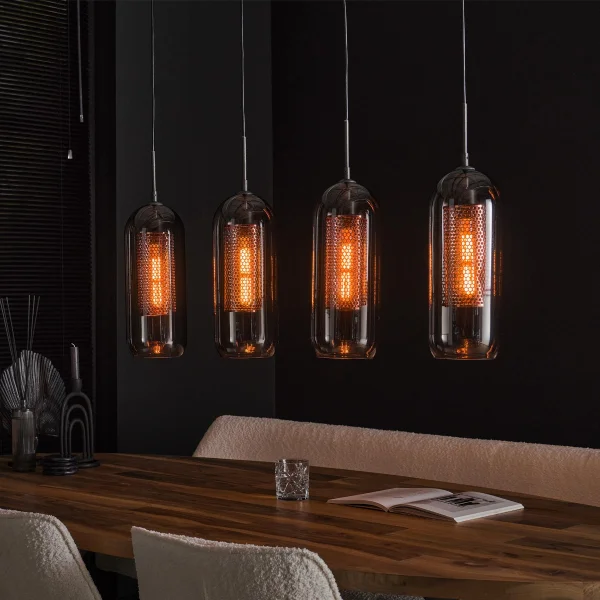 Vico Lantern 4L - lampe suspendue - 105 x 9 x 150 cm - artic black