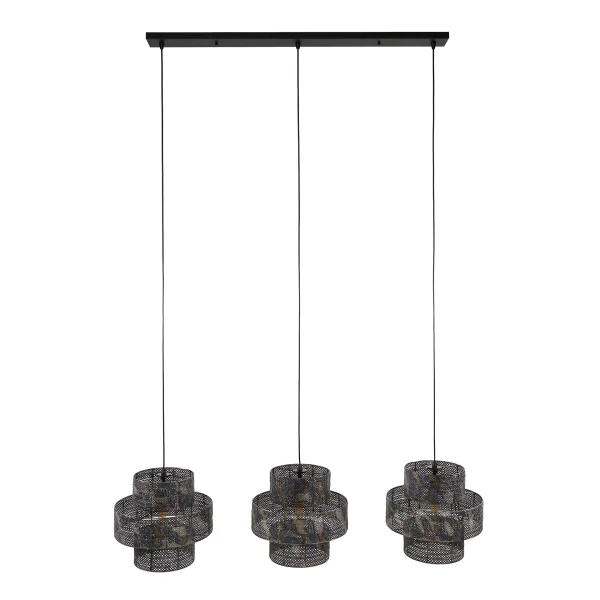 Vico Lantern - lampe suspendue - 135 x 35 x 150 cm - noir brun