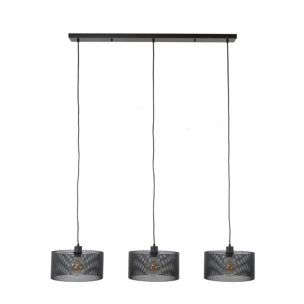 Vico Mesh Round - lampe suspendue - 120 x 30 x 150 cm - noir