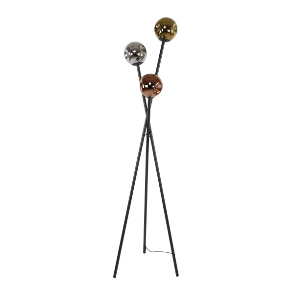 Vico Molecule Mix Glass - lampadaire - Ø 45 x 169 cm - noir