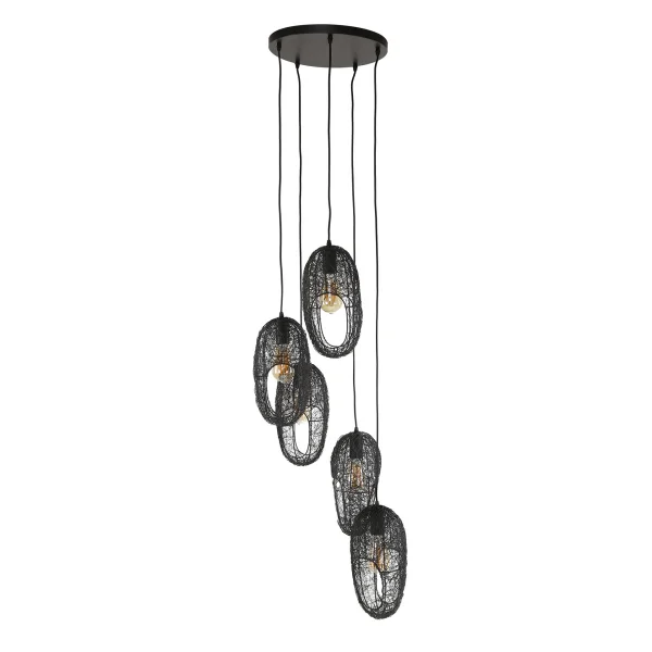 Vico Open Eye Wire - lampe suspendue - Ø 45 x 180 cm - noir