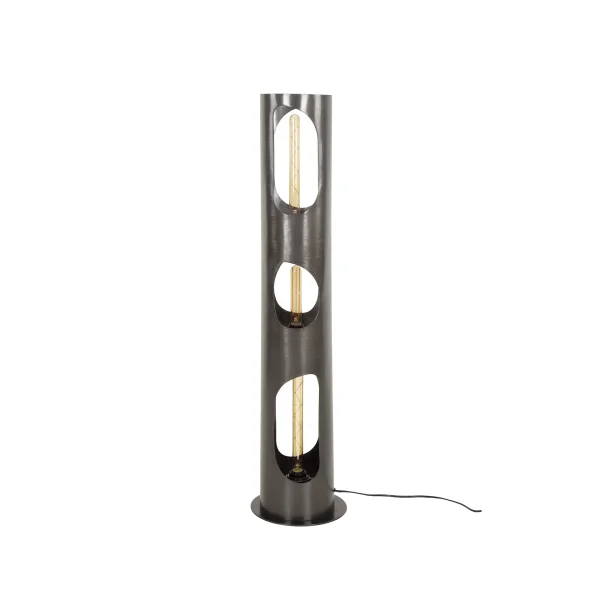 Vico Organic Cylinder L - lampadaire - 111 cm - nickel noir