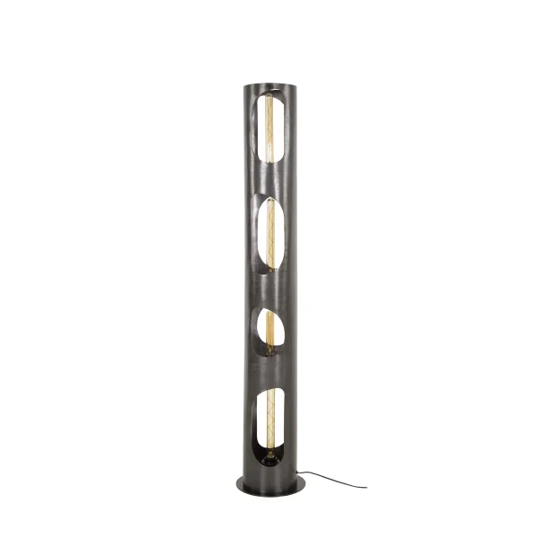 Vico Organic Cylinder XL - lampadaire - 145 cm - noir nickel