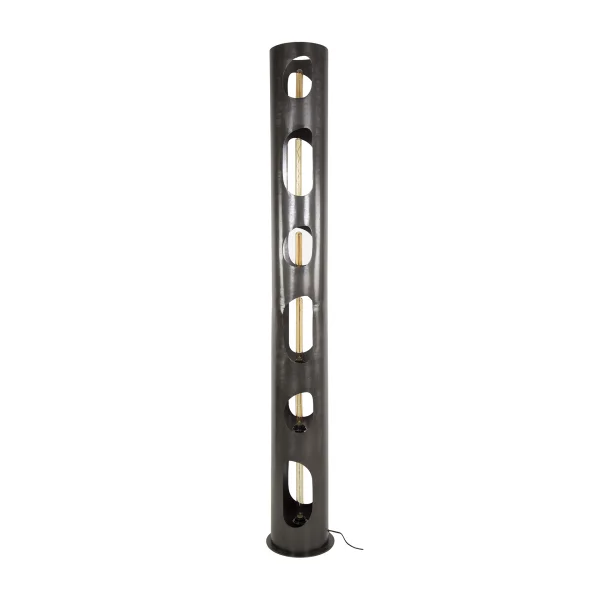Vico Organic Cylinder XXL - lampadaire - 212 cm - noir nickel