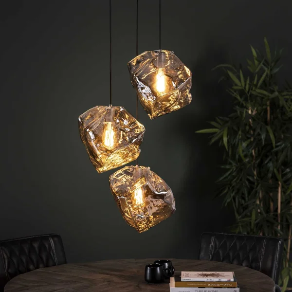 Vico Rock Chrome - lampe suspendue - Ø 50 x 150 cm - verre chromé