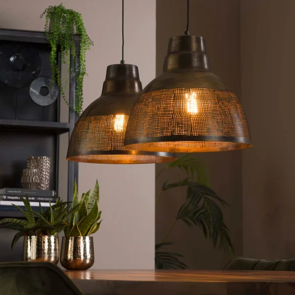 Vico Screen - lampe suspendue - 95 x 38 x 150 cm - bronze antique