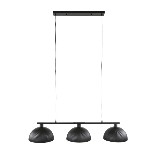 Vico Semicircular Cap-Ribbed - lampe suspendue - 120 x 30 x 150 cm - noir
