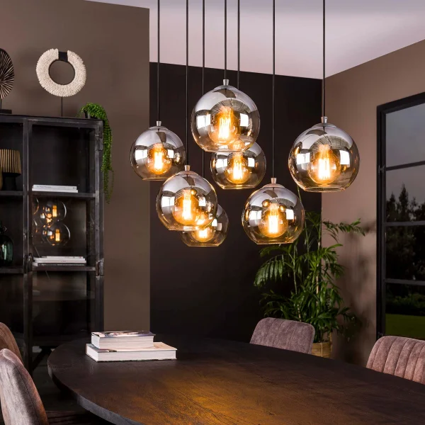 Vico Silver Bubble - lampe suspendue - 110 x 40 x 150 cm - argenté
