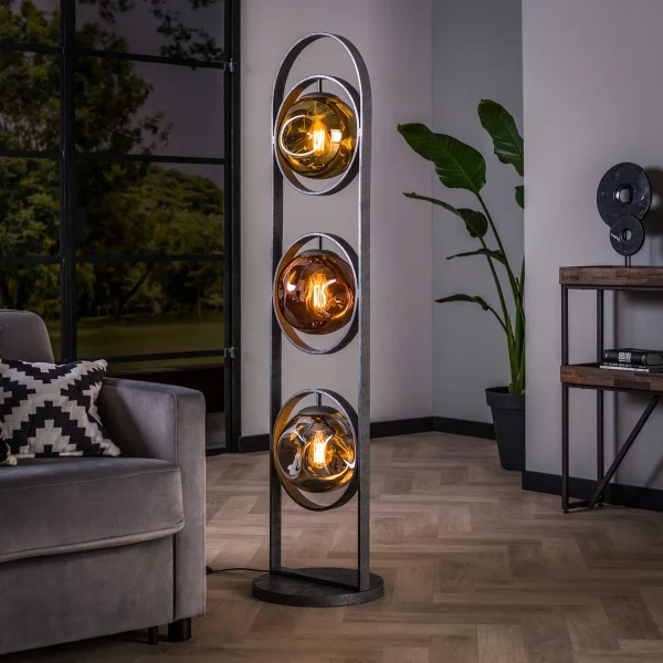 Vico Stellar - lampadaire - Ø 37 x 160 cm - vieil argent