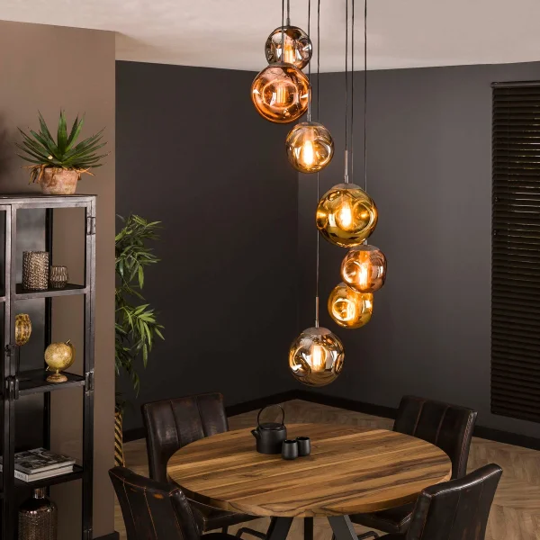 Vico Stellar - lampe suspendue - Ø 40 x 280 cm - vieil argent