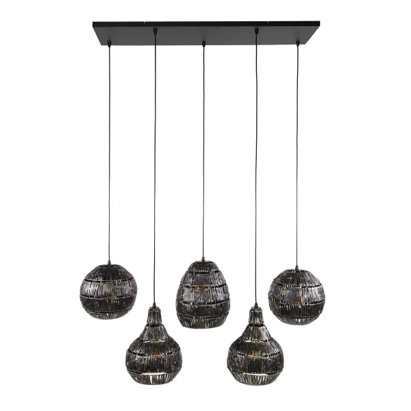 Vico Strip - lampe suspendue - 130 x 30 x 150 cm - noir brun