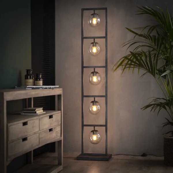 Vico Tower - lampadaire - 160 cm - vieil argent
