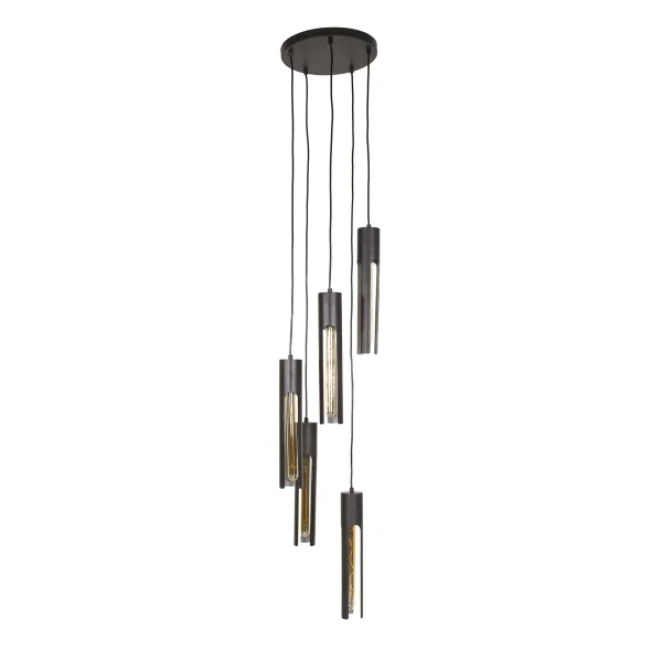 Vico Tube - lampe suspendue - 180 cm - noir