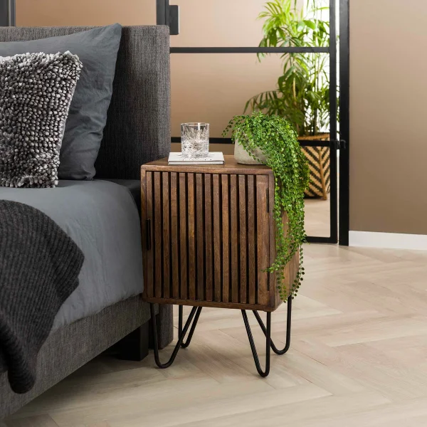 Vico Tweak - set de tables de chevet - 40 x 30 x 60 cm - bois de manguier
