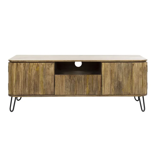 Vico Wave - Meuble TV - 135 x 40 x 50 cm - bois de manguier